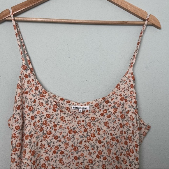 Reformation Rovino Floral Strappy Blouse in Fairy Size XL - Picture 6 of 14